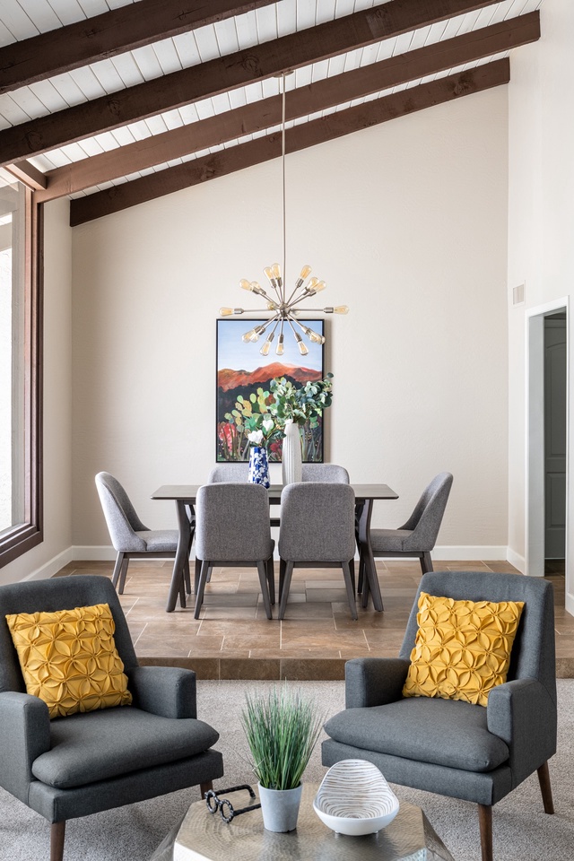 Dining space to enjoy home cooked meals