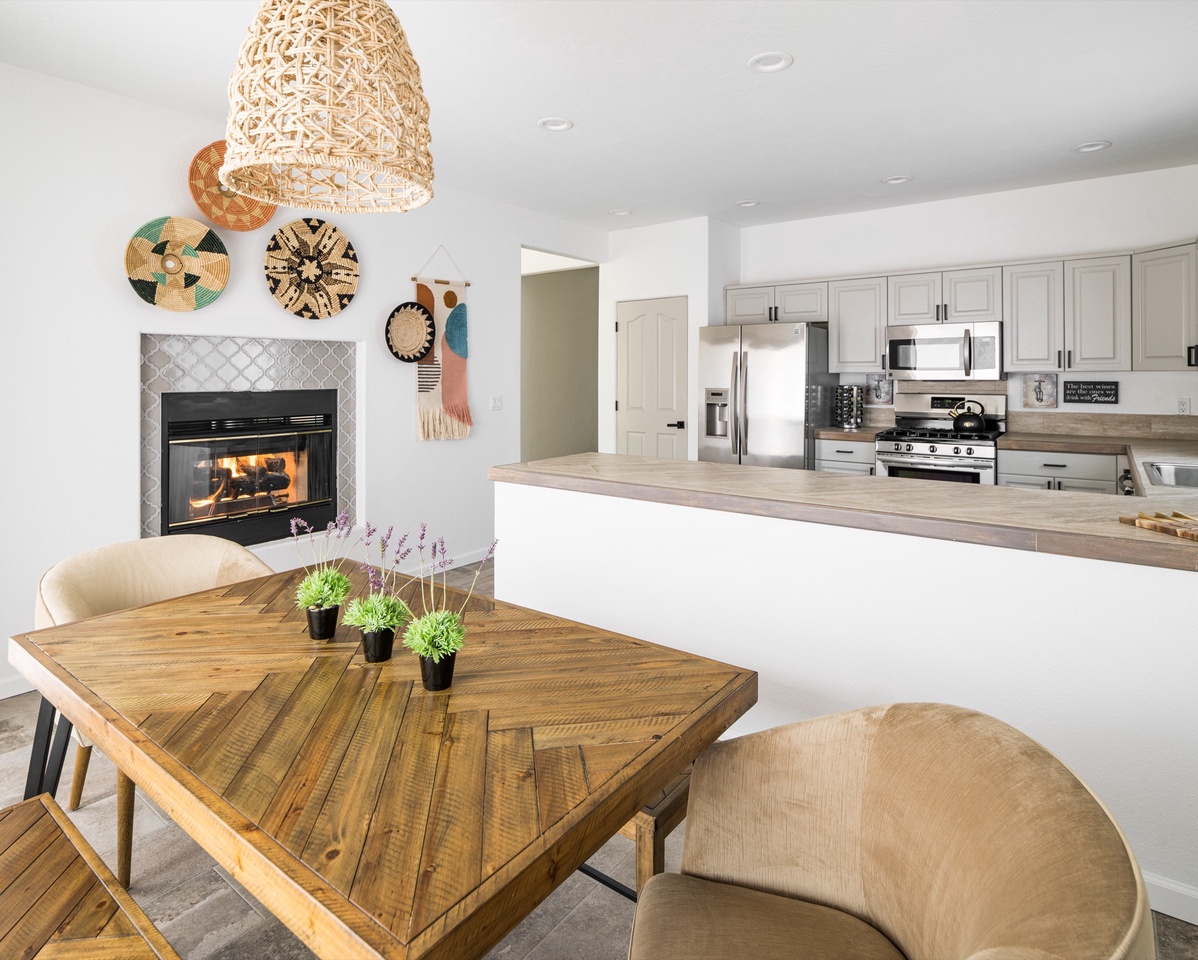 Dining room off of kitchen space