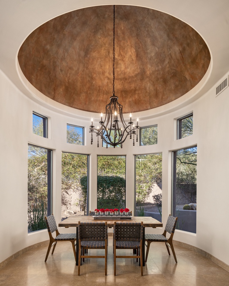 Dining room just off the kitchen