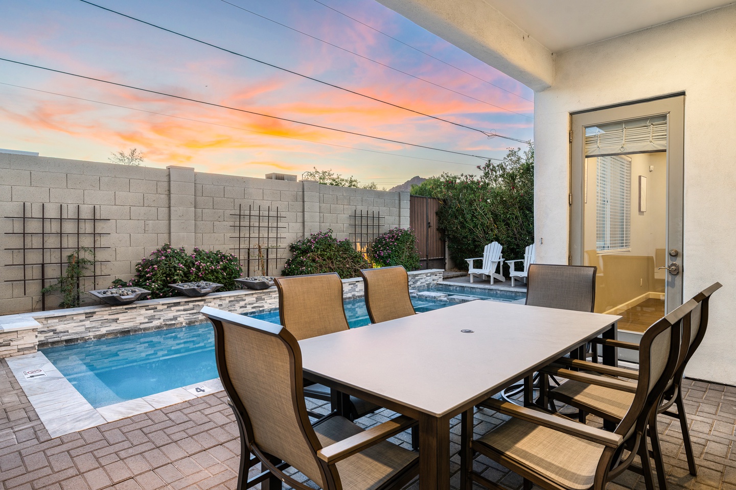 Take in the Scottsdale sunsets from the patio
