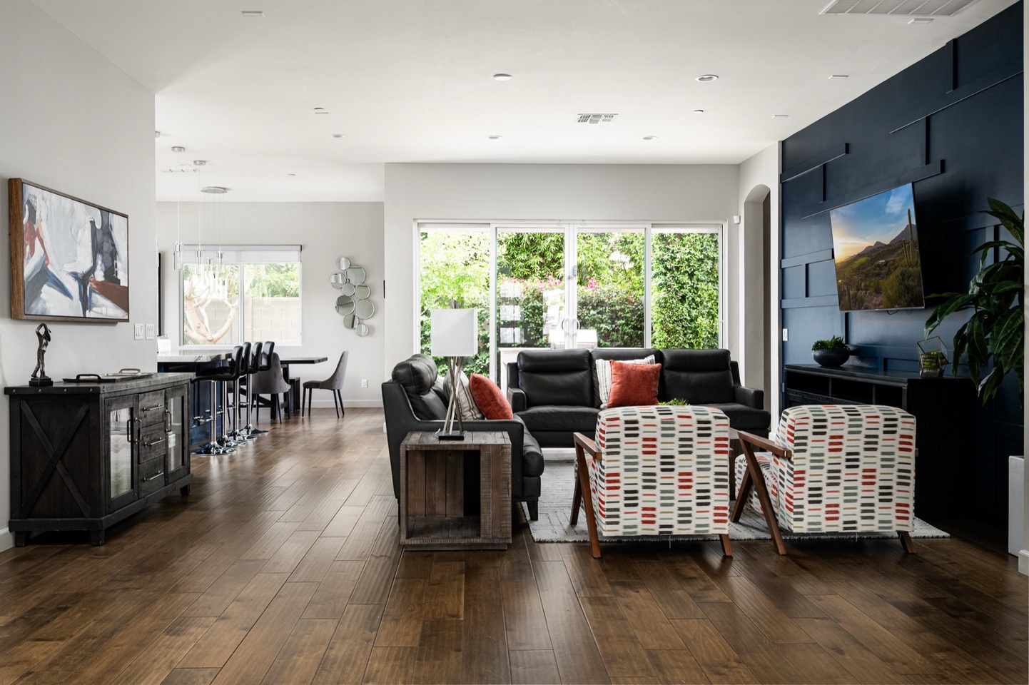 Spacious Open-Concept Living Room