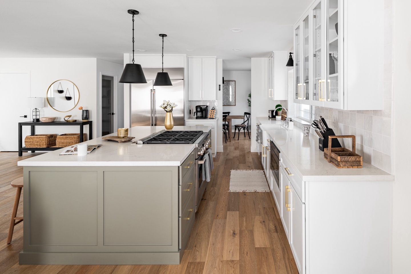 Fully stocked kitchen