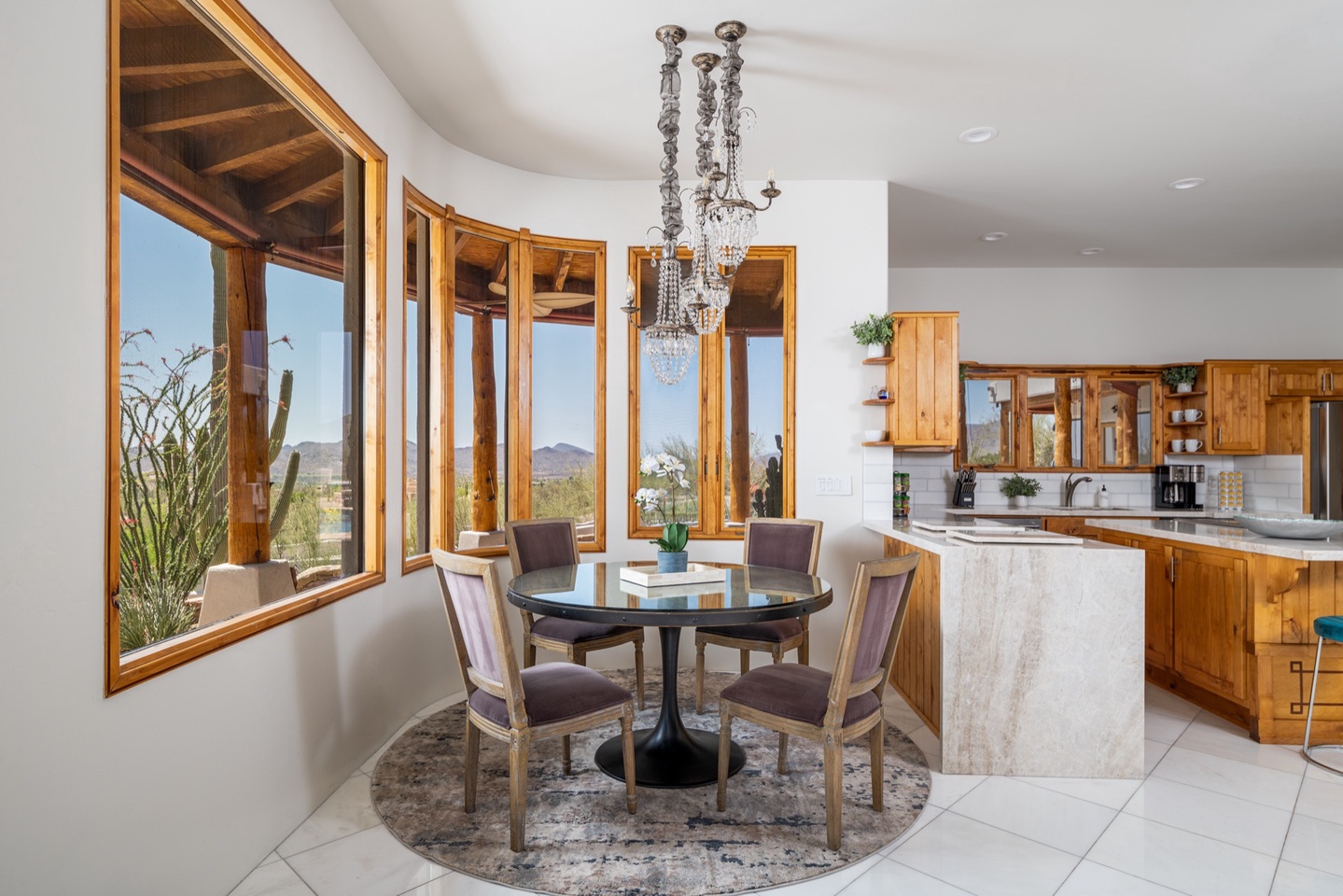 Breakfast nook for morning coffee