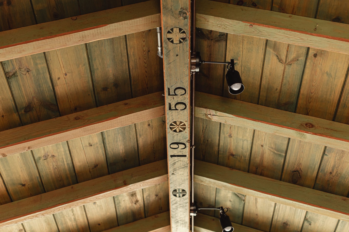 A sign of past history etched in the ceiling detail