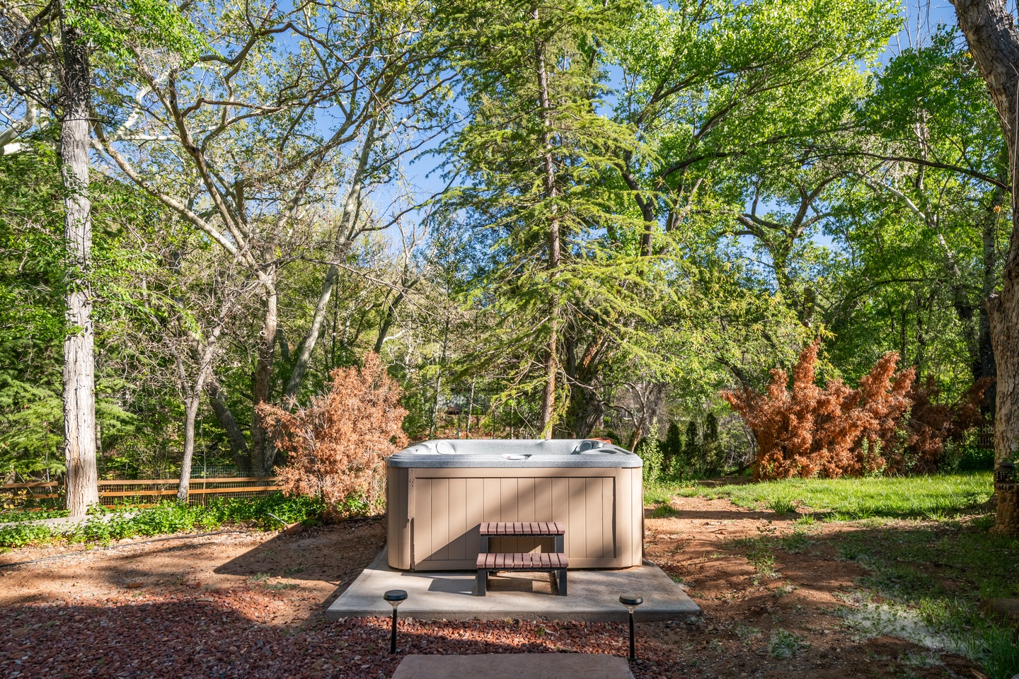 Take a dip in the hot tub after a hike