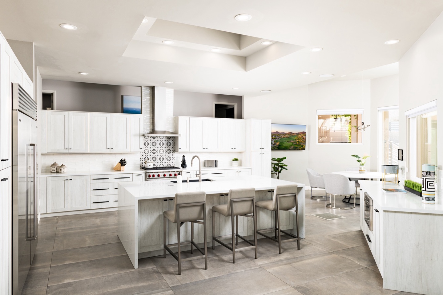 Modern kitchen with large island