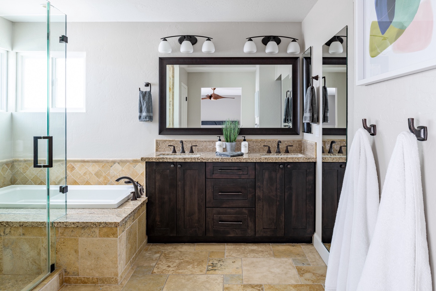 Master bathroom - soaking tub and walk in shower