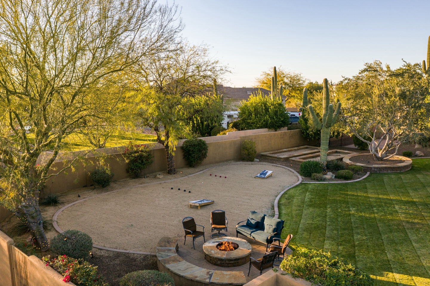 Activity zone of the yard