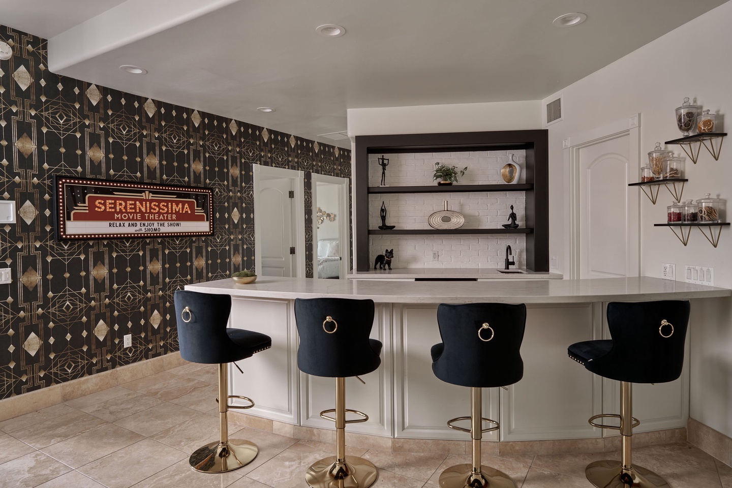 Featuring your own serving bar