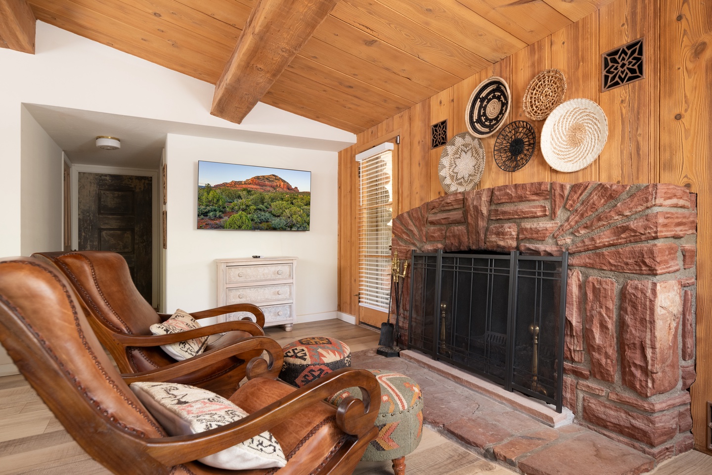 Bedroom 2 - TV & cozy chairs