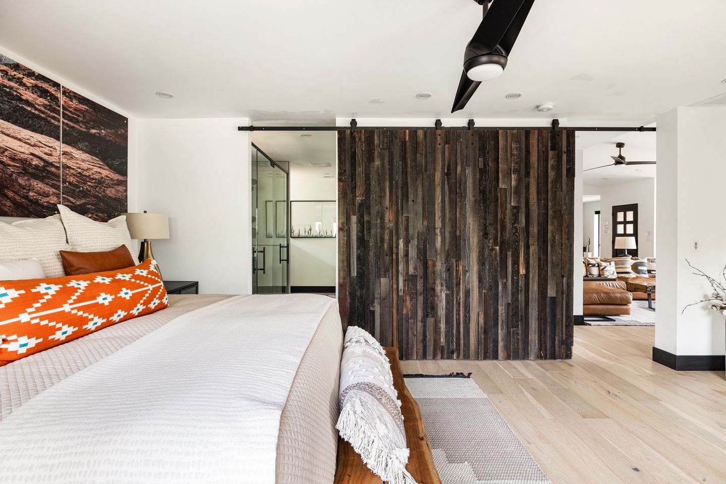 Attached bathroom access