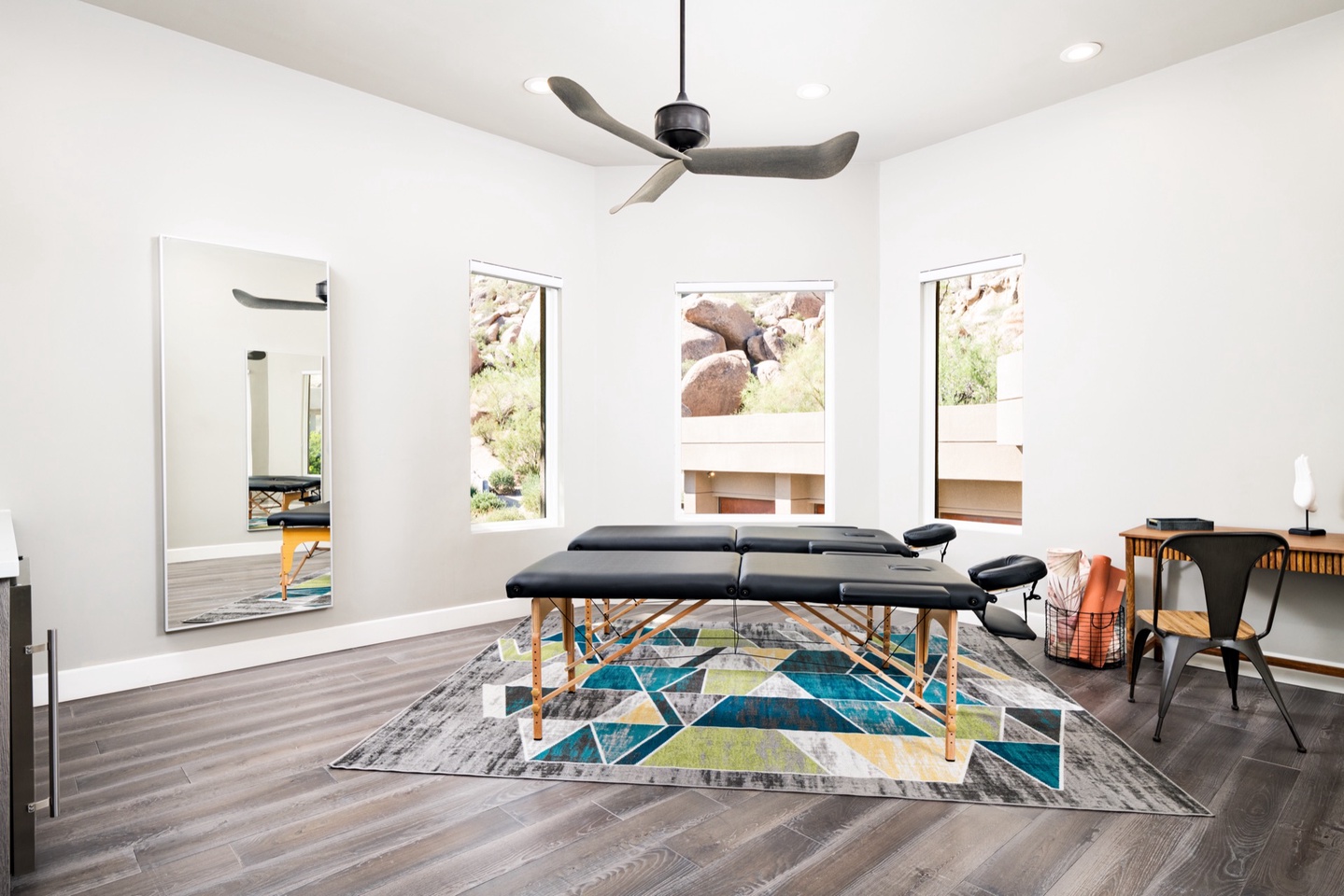 Massage room attached to master bedroom