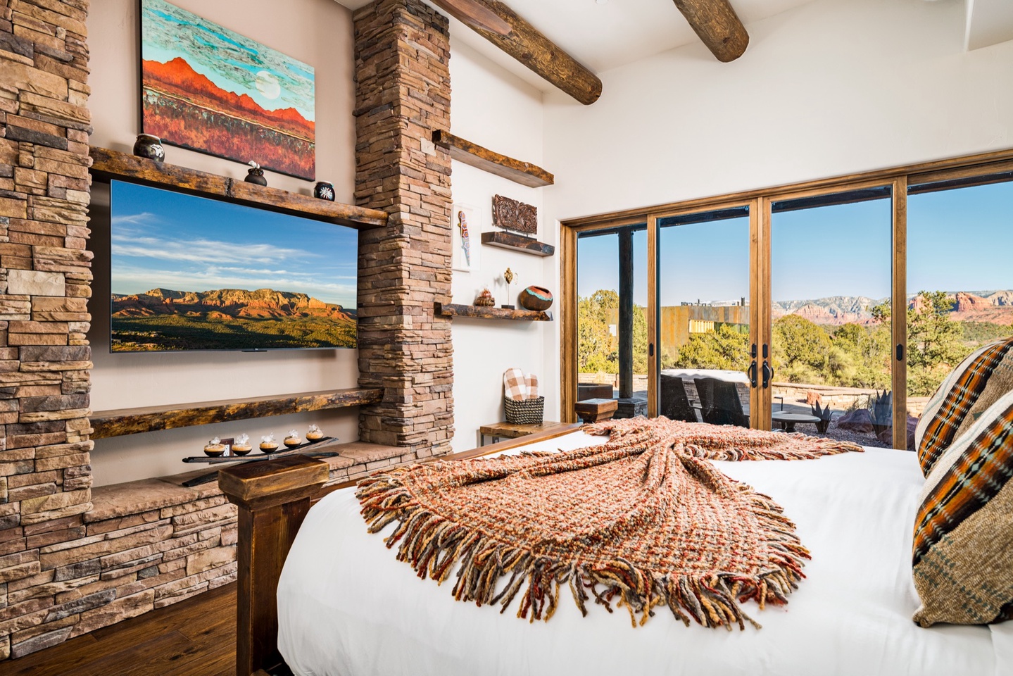 Master bedroom complete with TV