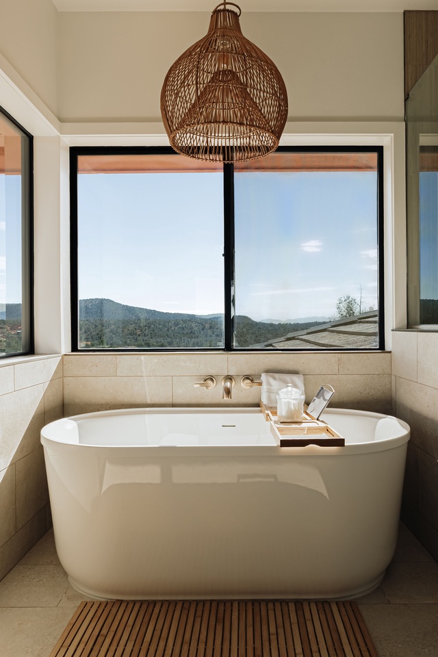Soaking tub with a view